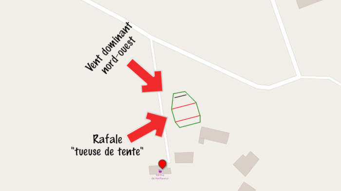Installation de la tente