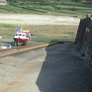 Voie de mise à l'eau des sauveteurs de la SNSM à Goury